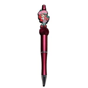Strawberry Shortcake Custom Handmade Beaded Ballpoint Twist Pen Focal Bead Red